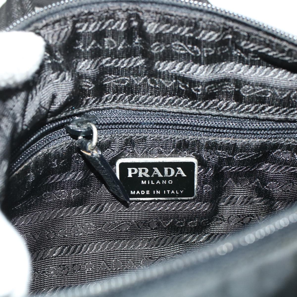 Prada Hand Bag Nylon Black  bs6059