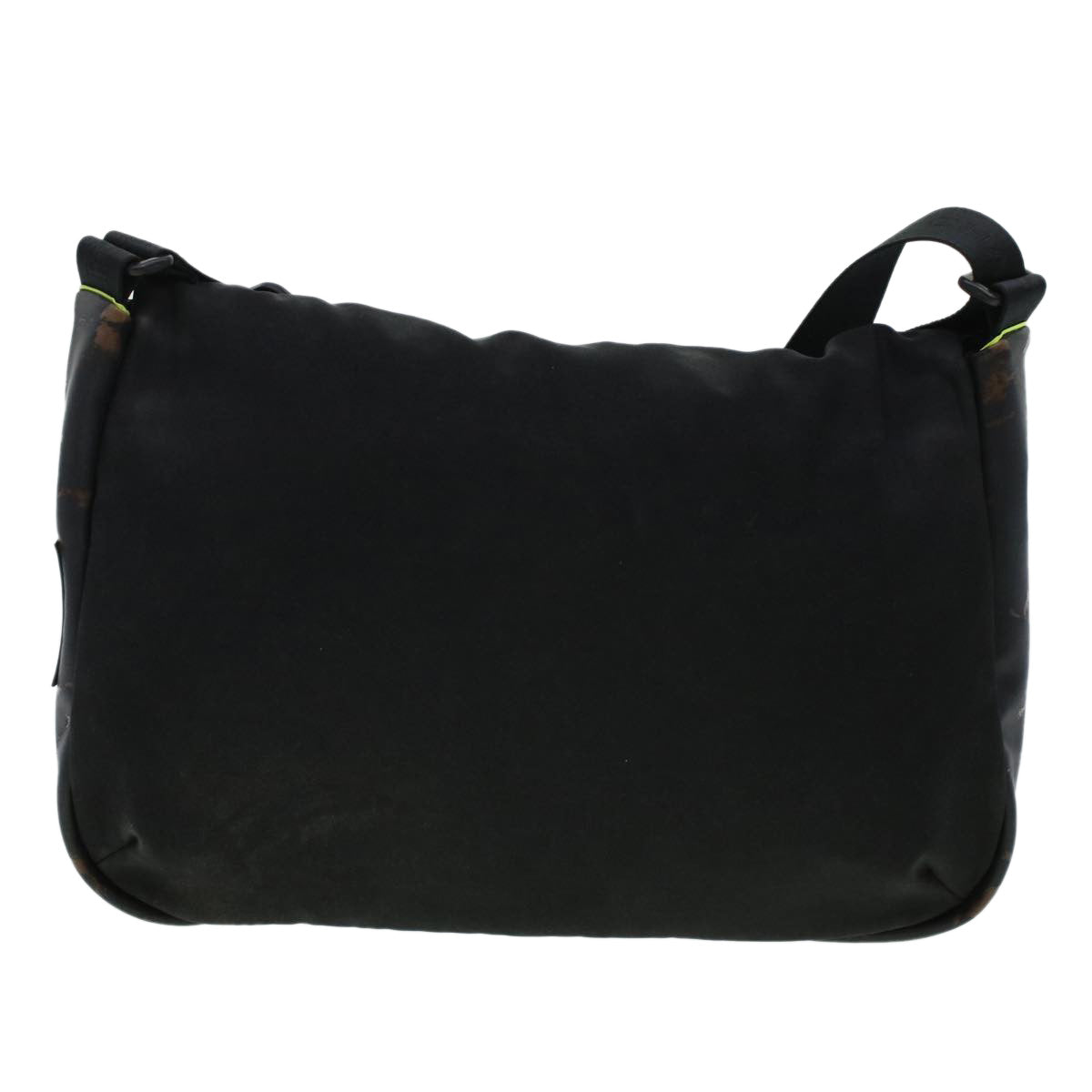 Chanel Shoulder Bag Nylon Black CC Auth bs6077