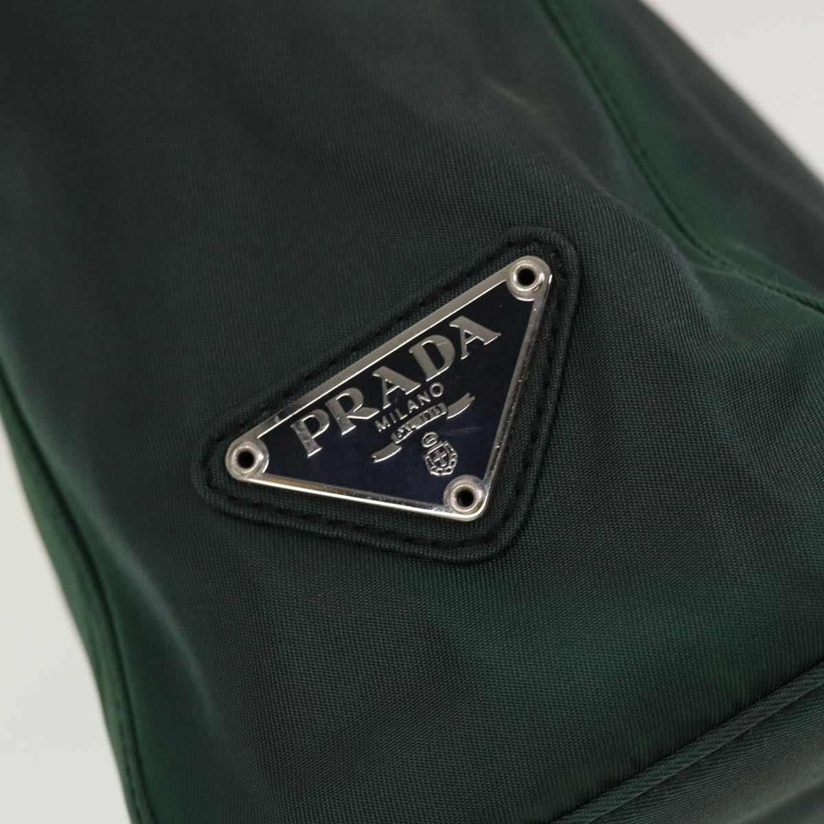 Prada Hand Bag Nylon Green  bs6158