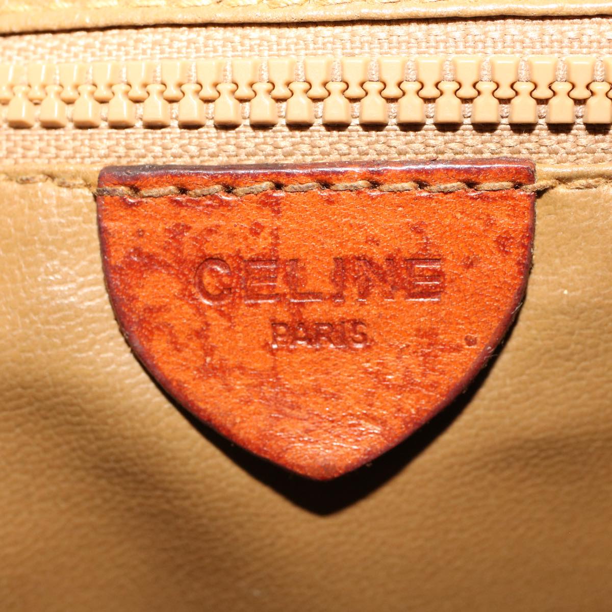 Celine Macadam Canvas Clutch Bag PVC Leather 2Set Beige Brown  bs6264