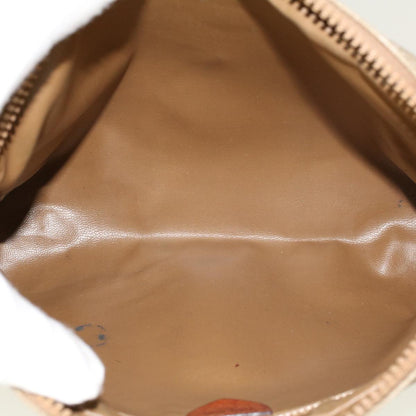 Celine Macadam Canvas Clutch Bag PVC Leather 2Set Beige Brown  bs6264