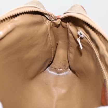 Celine Macadam Canvas Clutch Bag PVC Leather 2Set Beige Brown  bs6264