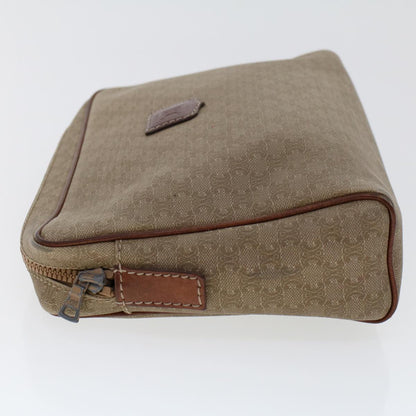 Celine Macadam Canvas Clutch Bag PVC Leather 2Set Beige Brown  bs6264