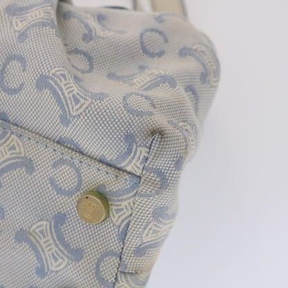 Celine Paris Macadam Shoulder Bag Canvas Blue White  bs6303