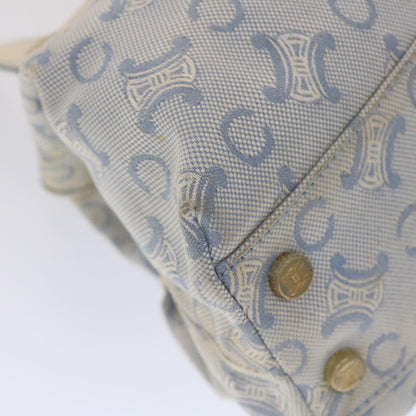 Celine Paris Macadam Shoulder Bag Canvas Blue White  bs6303