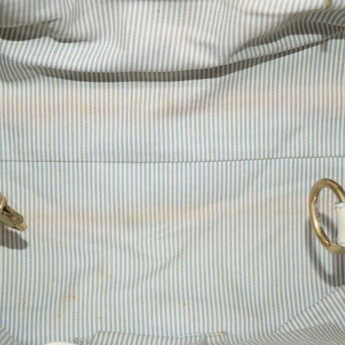 Celine Paris Macadam Shoulder Bag Canvas Blue White  bs6303