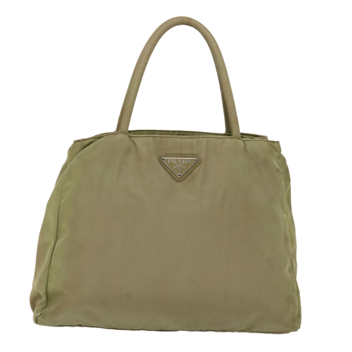 Prada Hand Bag Nylon Khaki  bs6394