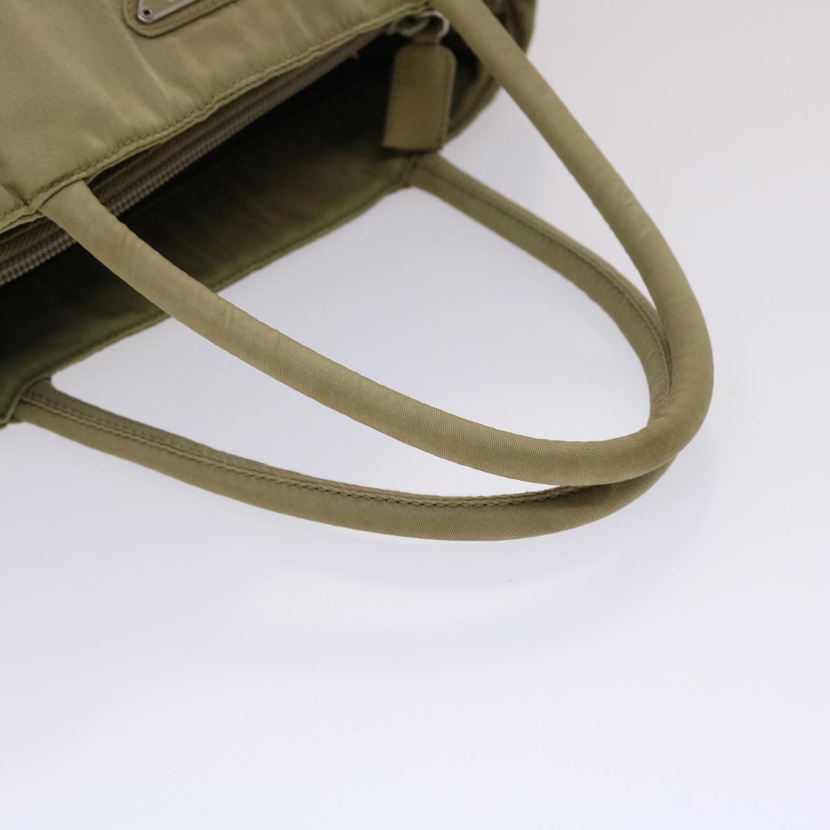 Prada Hand Bag Nylon Khaki  bs6394