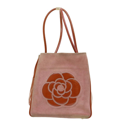 Chanel Shoulder Bag Suede Pink CC Auth bs6446