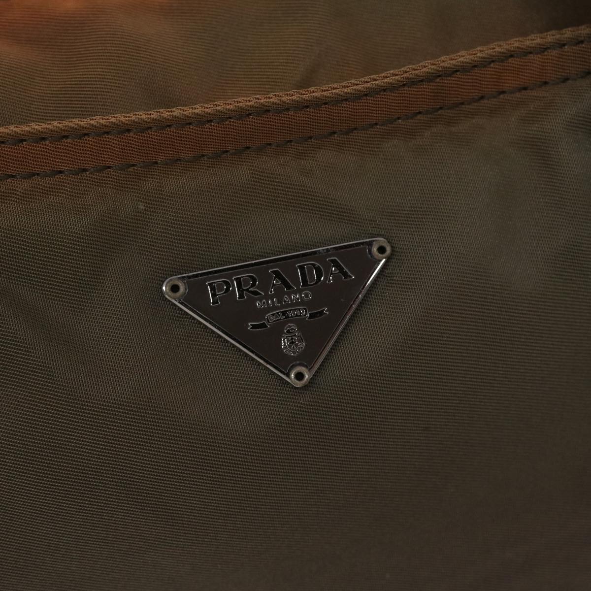 Prada Hand Bag Nylon Brown  bs6562