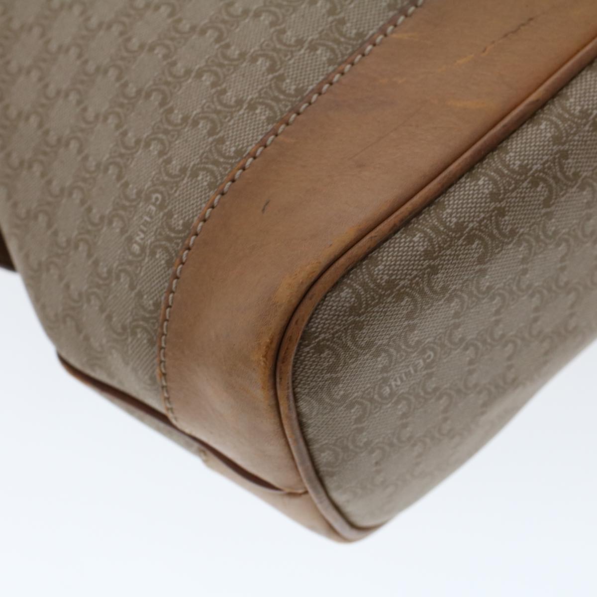 Celine Macadam Canvas Pouch Shoulder Bag 2Set Beige  bs6571
