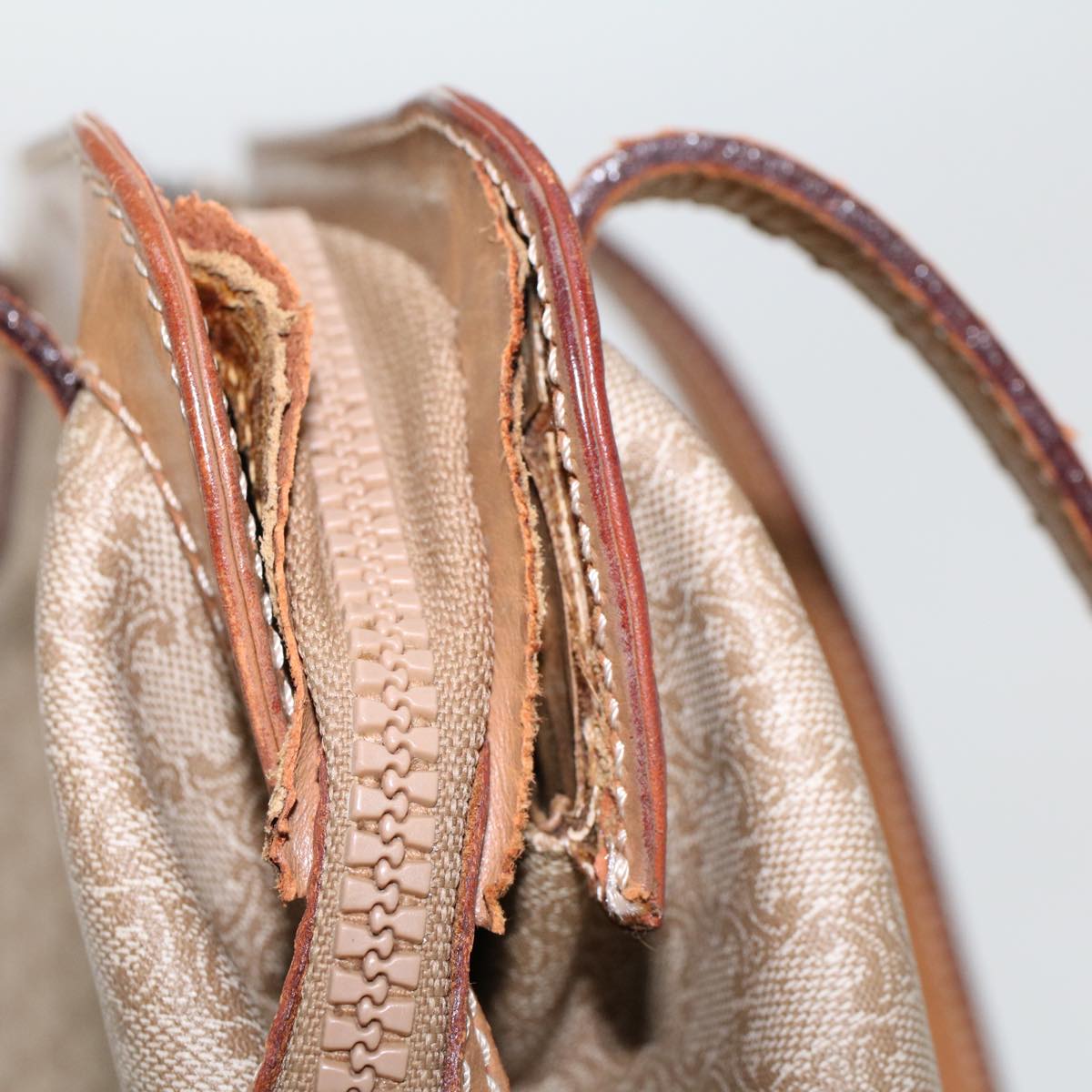 Celine Macadam Canvas Pouch Shoulder Bag 2Set Beige  bs6571