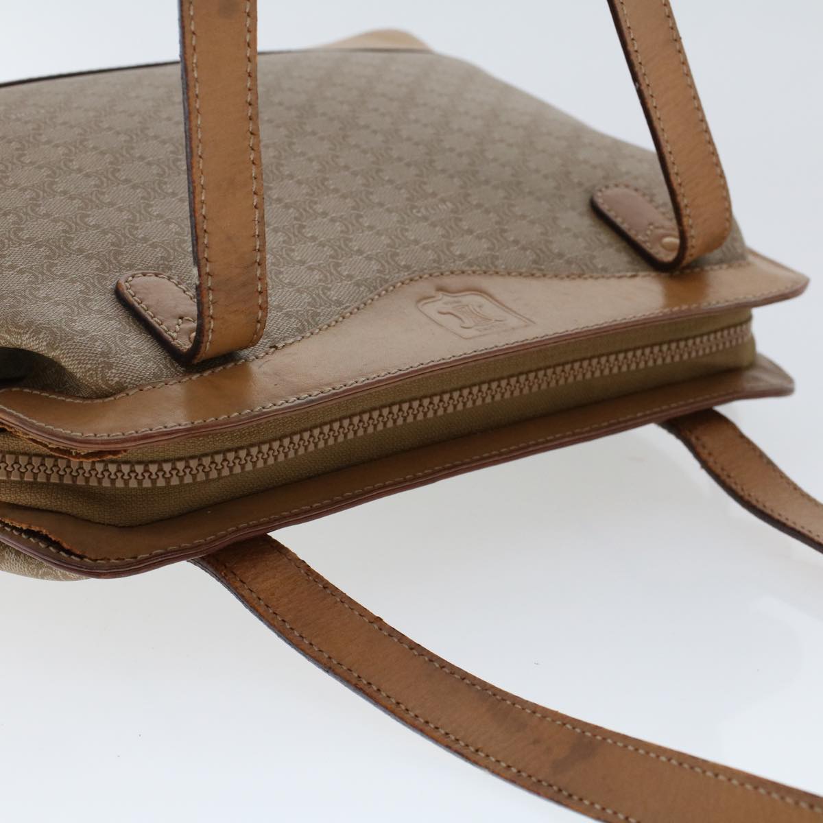 Celine Macadam Canvas Pouch Shoulder Bag 2Set Beige  bs6571