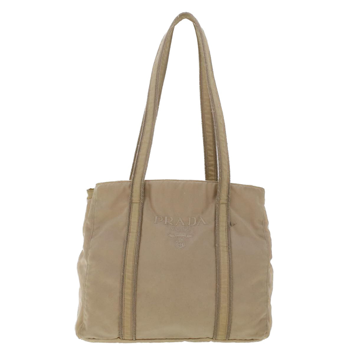 Prada Shoulder Bag Nylon Beige  bs6608