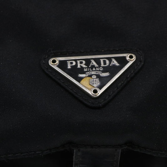 PRADA Shoulder Bag Nylon Black Auth bs6618