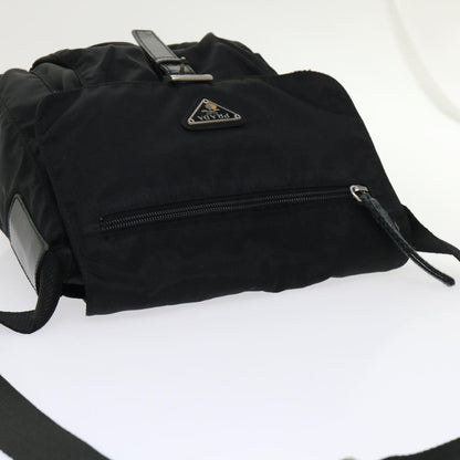 PRADA Shoulder Bag Nylon Black Auth bs6618