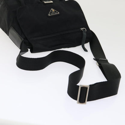 PRADA Shoulder Bag Nylon Black Auth bs6618