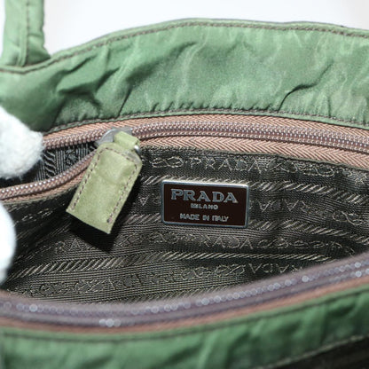 Prada Hand Bag Nylon Green  bs6630