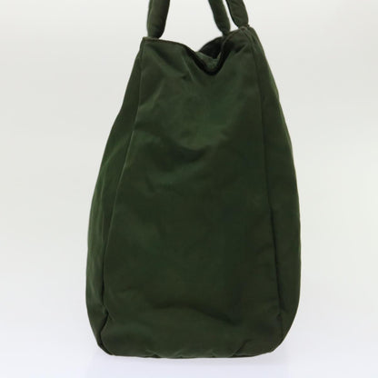 Prada Hand Bag Nylon Green  bs6630