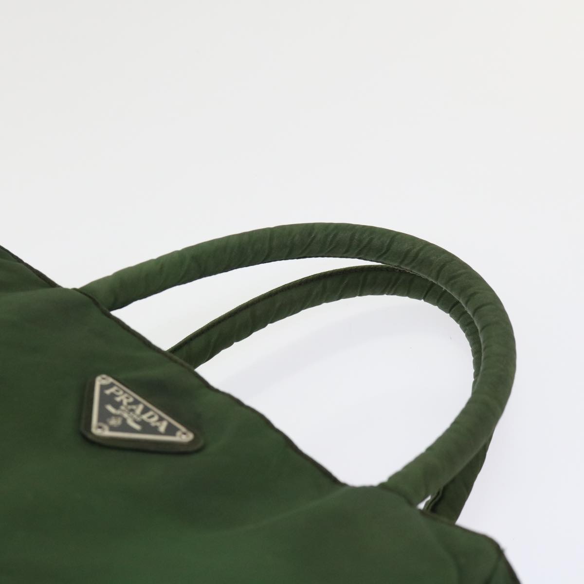 Prada Hand Bag Nylon Green  bs6630