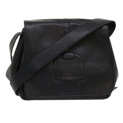 GUCCI Shoulder Bag Leather Black  bs6638