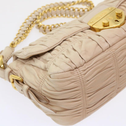 Prada Chain Shoulder Bag Leather Pink  bs6657