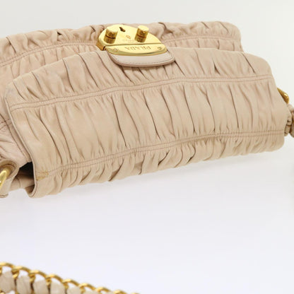 Prada Chain Shoulder Bag Leather Pink  bs6657