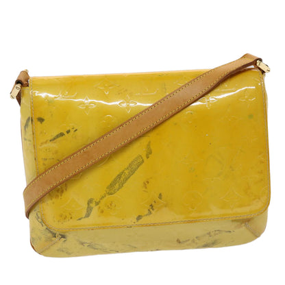 Louis Vuitton Monogram Vernis Thompson Street Bag Lime Yellow M91071 Auth bs6717