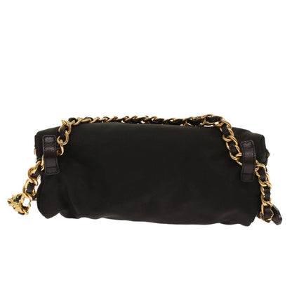 Prada Chain Shoulder Bag Nylon Black  bs6812