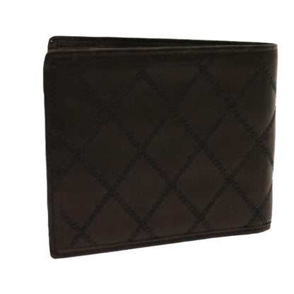 Chanel Bicolole Wallet Leather Black CC Auth bs6820