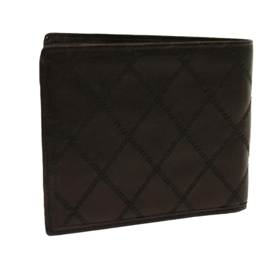 CHANEL Bicolole Wallet Leather Black CC Auth bs6820