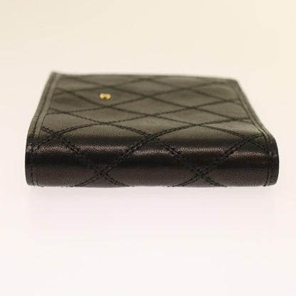 Chanel Bicolole Wallet Leather Black CC Auth bs6820