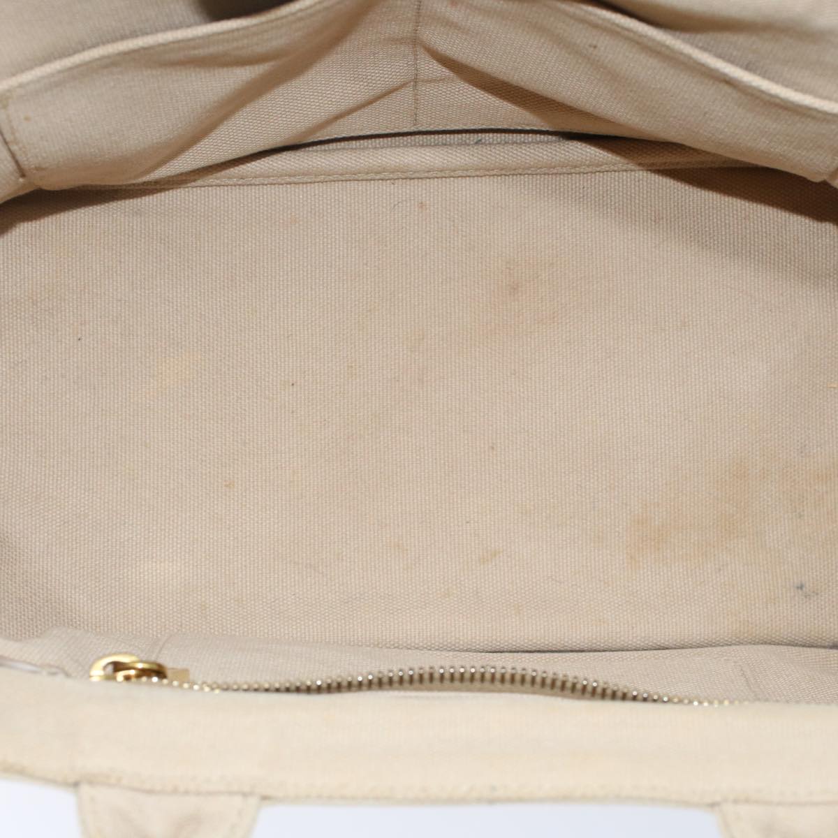 PRADA Bijoux Kanapa PM Hand Bag Canvas Beige Auth bs6865