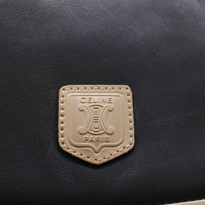 Celine Clutch Bag Leather Navy  bs6874