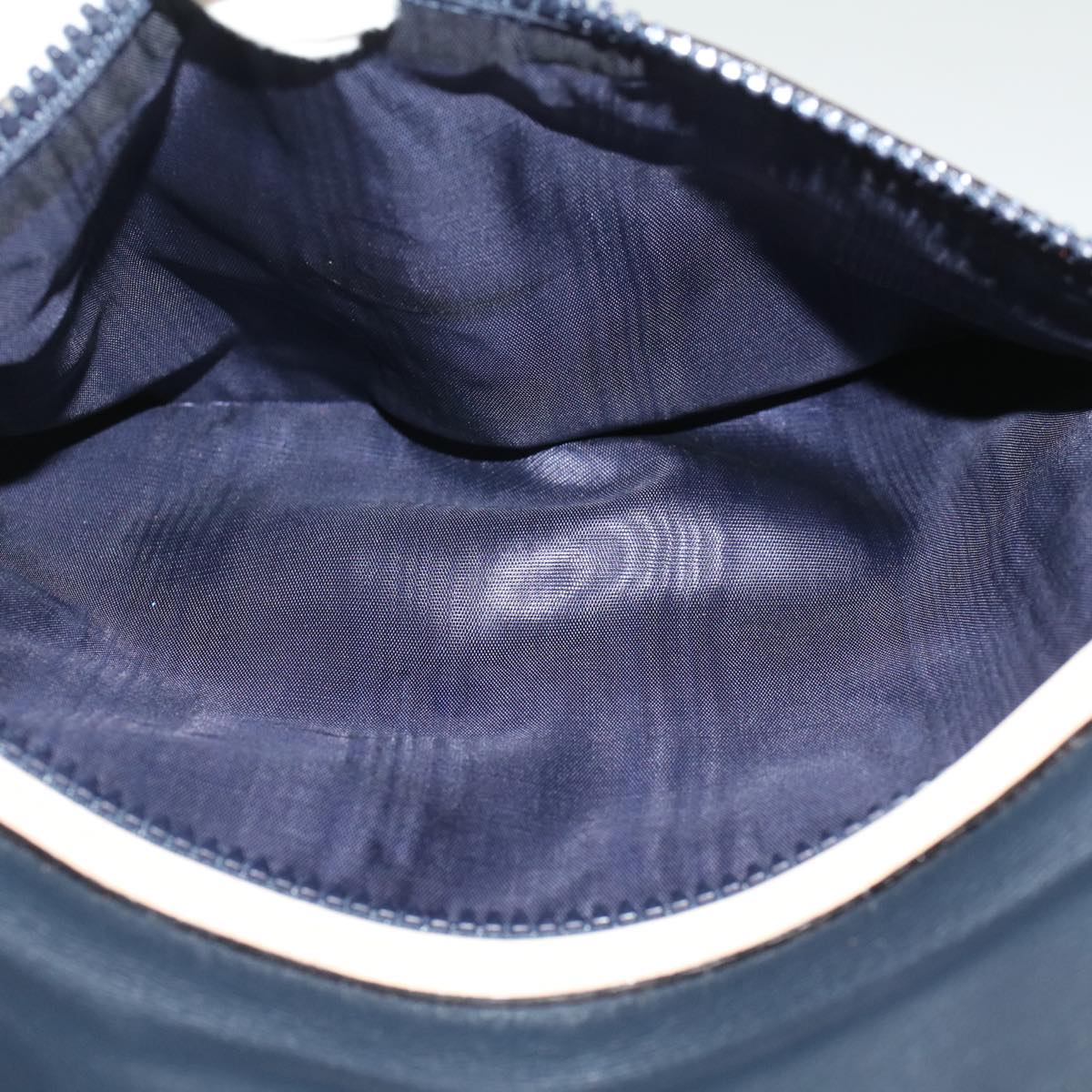 Celine Clutch Bag Leather Navy  bs6874