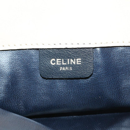 Celine Clutch Bag Leather Navy  bs6874