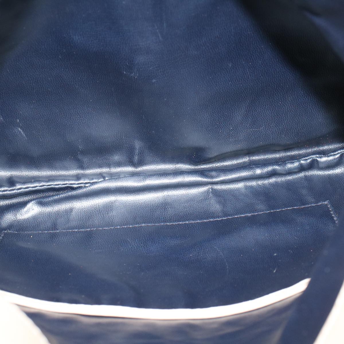 Celine Clutch Bag Leather Navy  bs6874