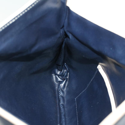 Celine Clutch Bag Leather Navy  bs6874