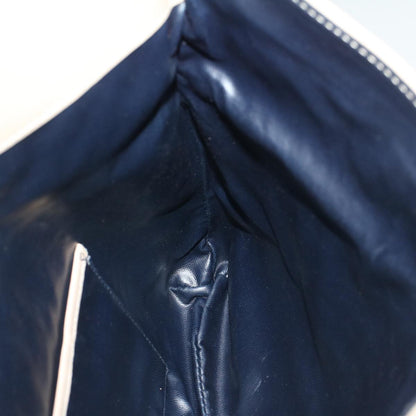 Celine Clutch Bag Leather Navy  bs6874