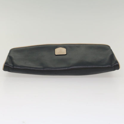 Celine Clutch Bag Leather Navy  bs6874
