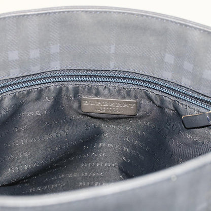 Burberry Nova Check Shoulder Bag Nylon Leather Black Auth bs6954