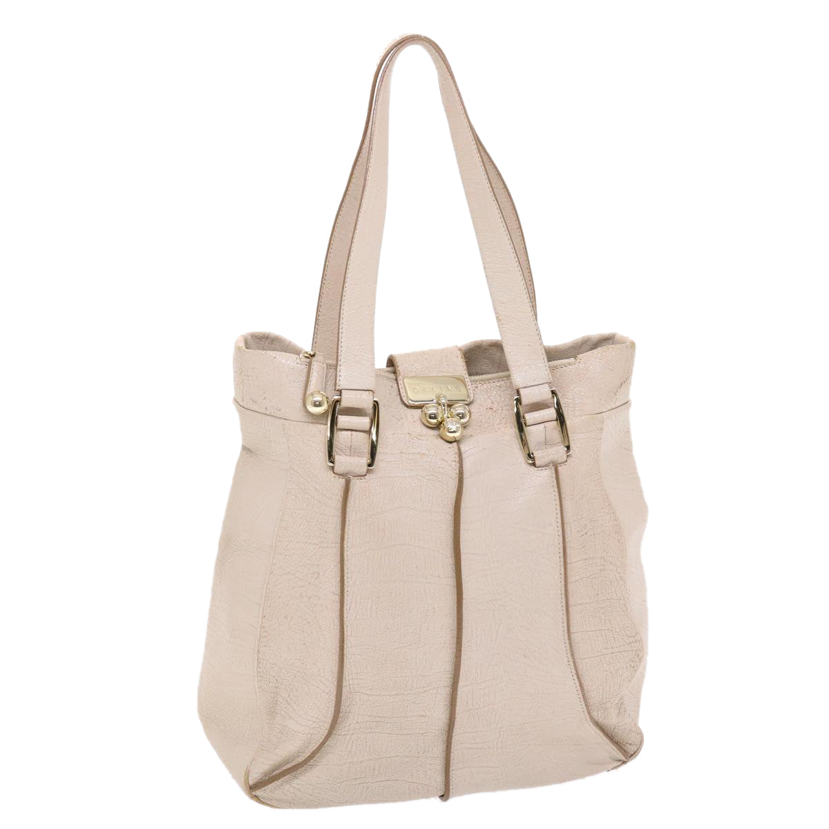 Celine Shoulder Bag Leather Beige  bs6966