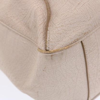 Celine Shoulder Bag Leather Beige  bs6966