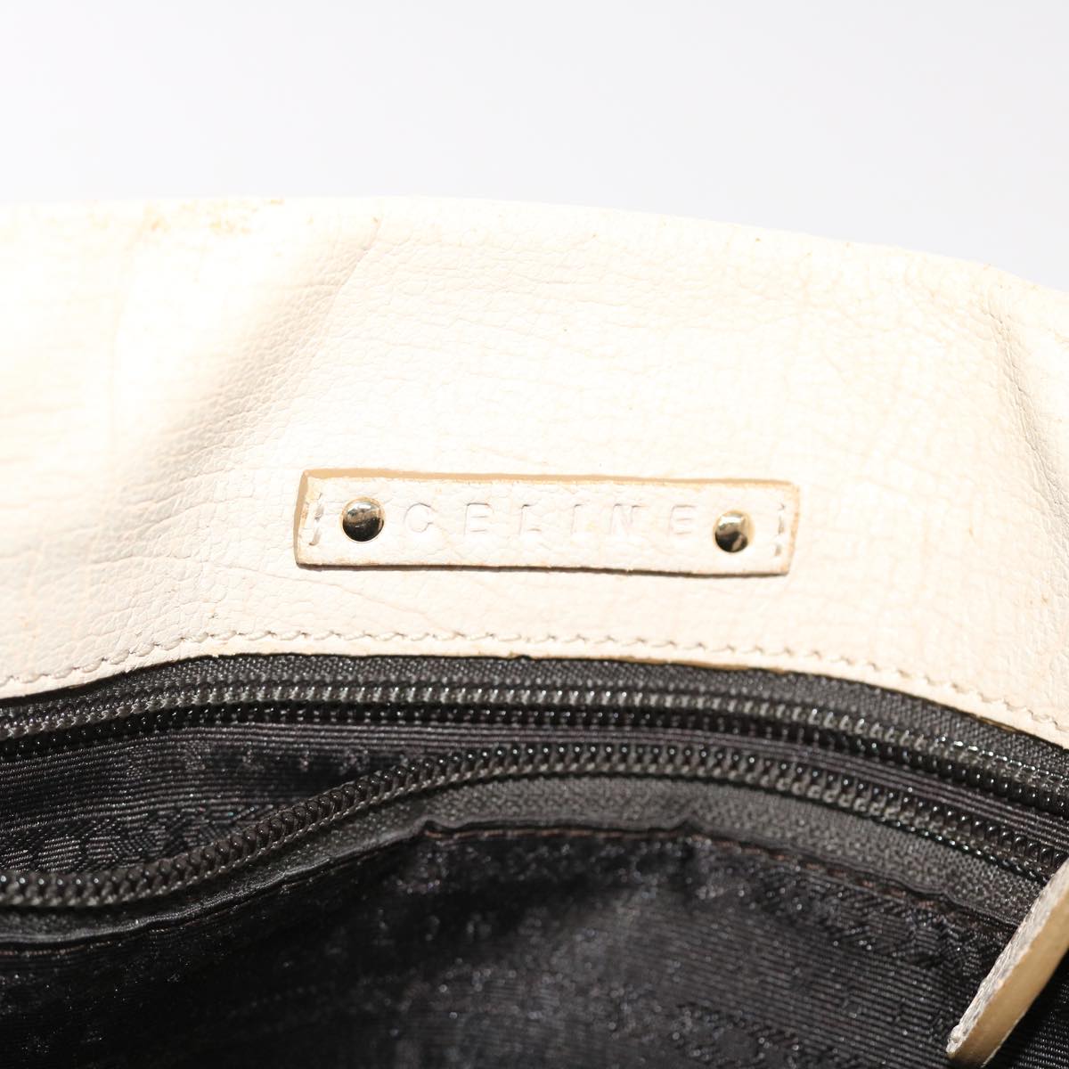 Celine Shoulder Bag Leather Beige  bs6966