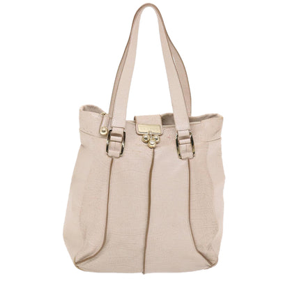 Celine Shoulder Bag Leather Beige  bs6966