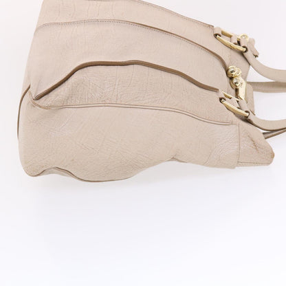 Celine Shoulder Bag Leather Beige  bs6966