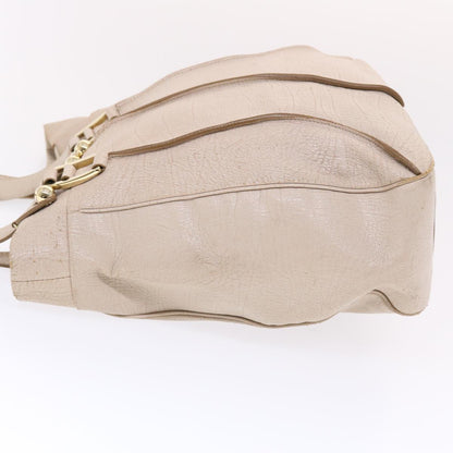 Celine Shoulder Bag Leather Beige  bs6966