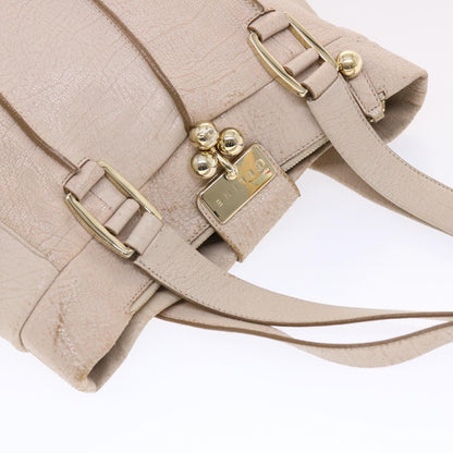 Celine Shoulder Bag Leather Beige  bs6966