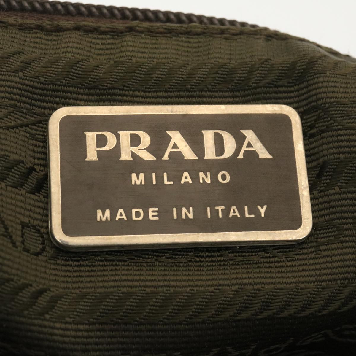 Prada Hand Bag Nylon Brown  bs710