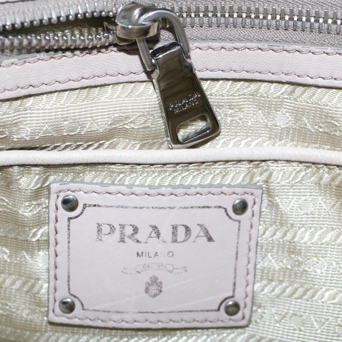 Prada Shoulder Bag Leather 2way Gray  bs7104